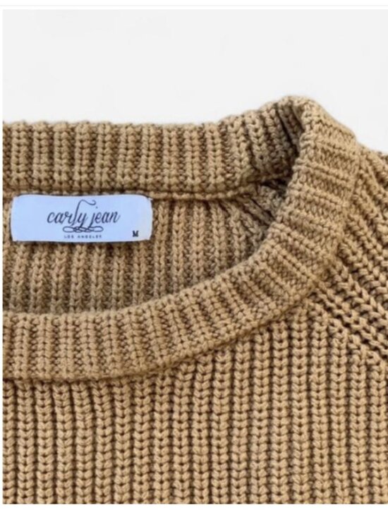Carly Jean Los Angeles Sweaters - Carly Jean LA chunky 100% cotton shaker knit sweater Size M  Comfy